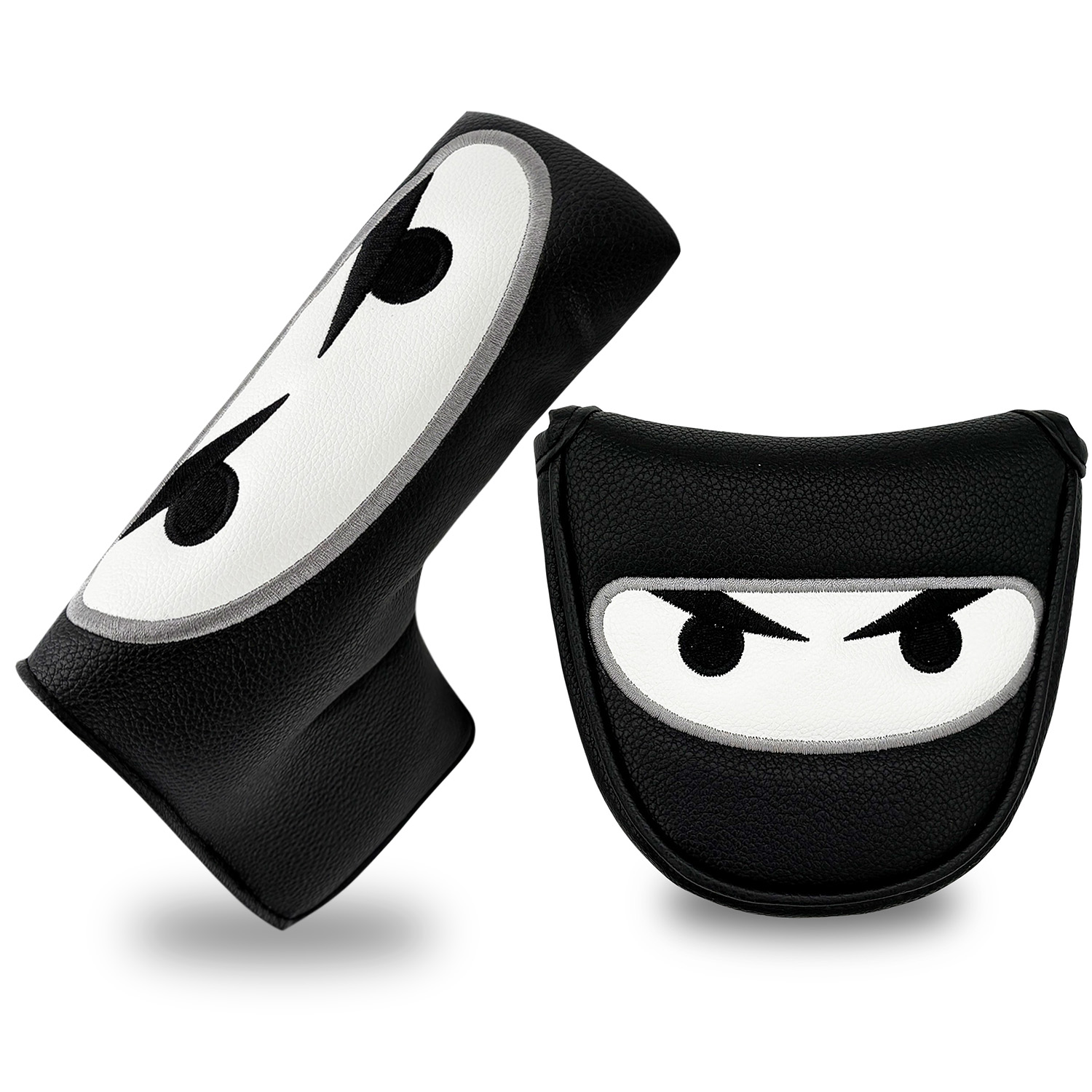 Putter Mallet Blade - Set Sarung Stik Golf Warna Hitam,