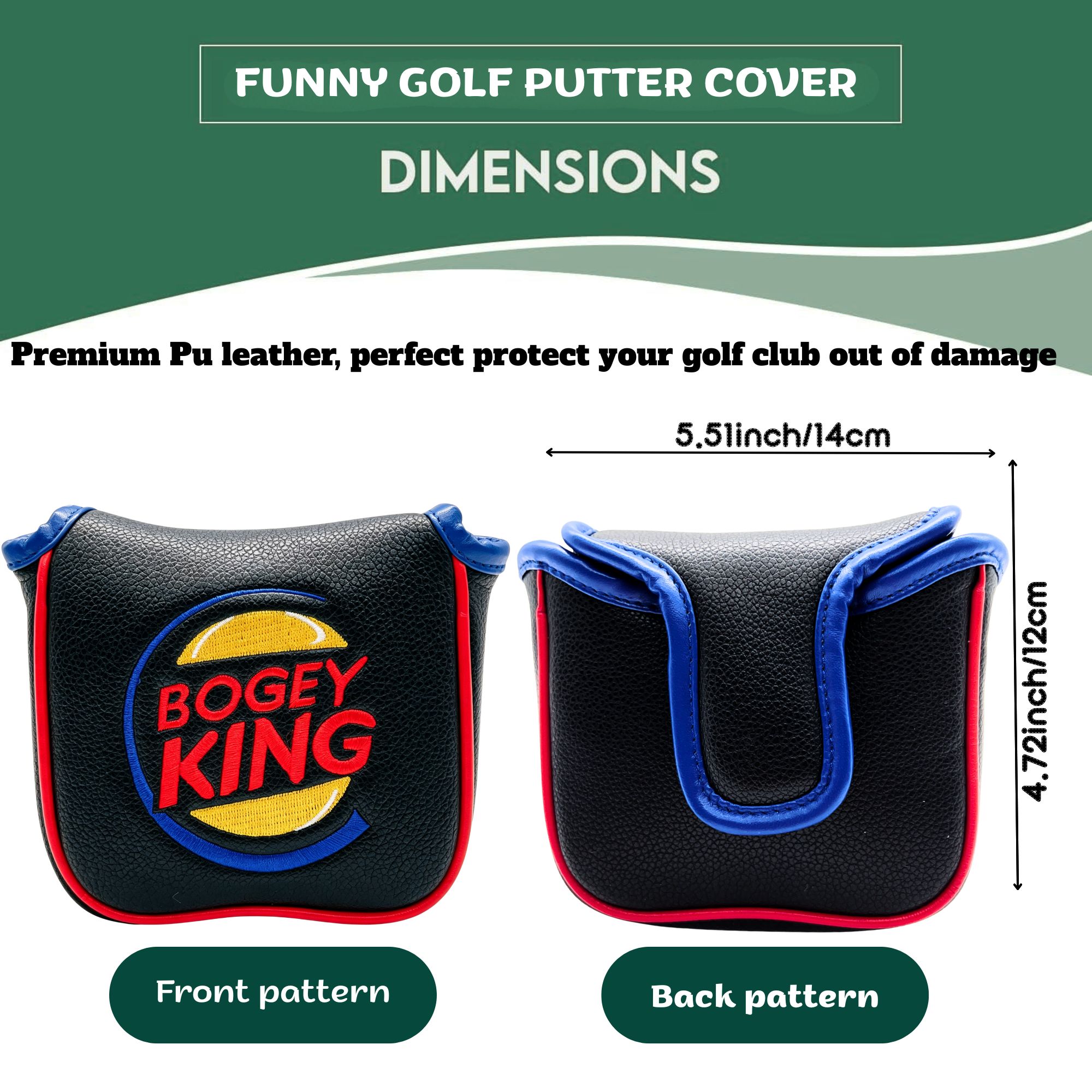 Penutup Kepala Stik Golf Lucu  - Putter Mallet Blade ulasan dan harga